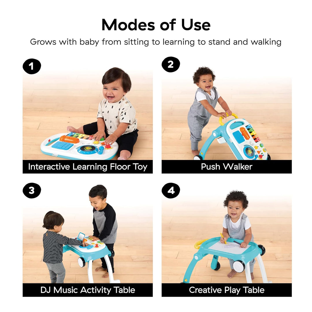 Baby Einstein, Musical Mix ‘N Roll 4-in-1 Baby Lauflernhilfe & Spieltisch, Entdecken Musik, Farben &