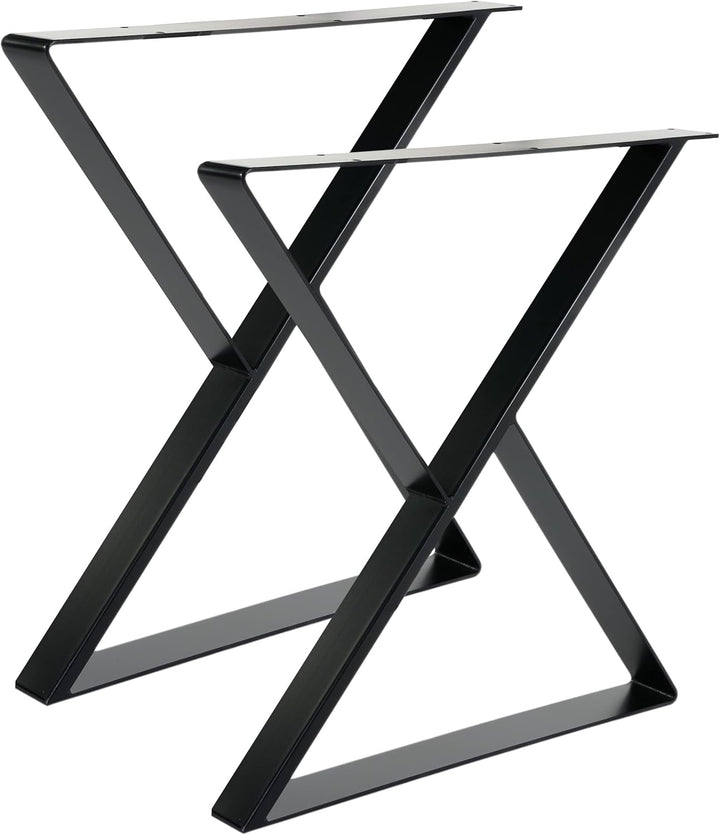 Magnetic Mobel Tischgestell X-Form aus 60x20 mm Profile, x-förmiges Tischkufen 60x75 cm (Schwarz), S