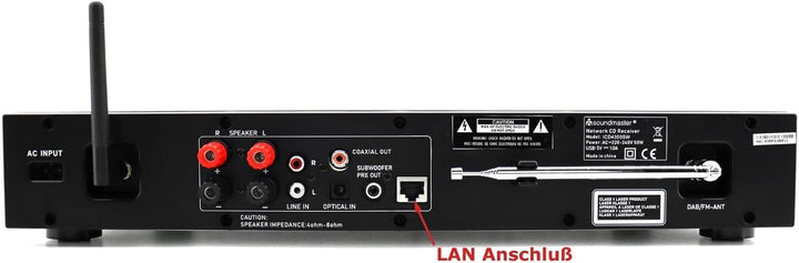 Soundmaster ICD4350SW HiFi Stereoanlage Audio System Internetradio WLAN 2,4/5GHz LAN Anschluss DAB+