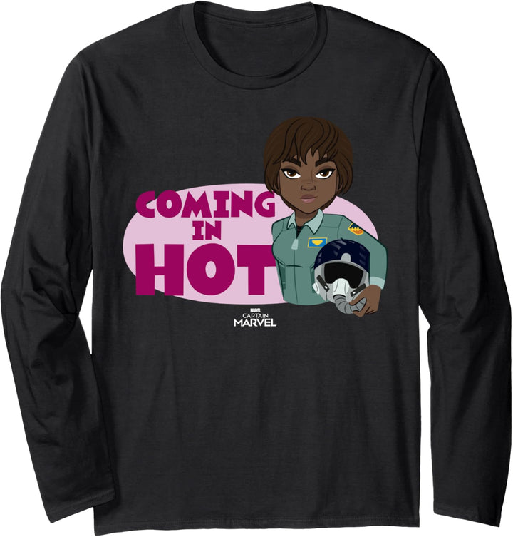 Captain Marvel Maria Rambeau Coming In Hot Langarmshirt