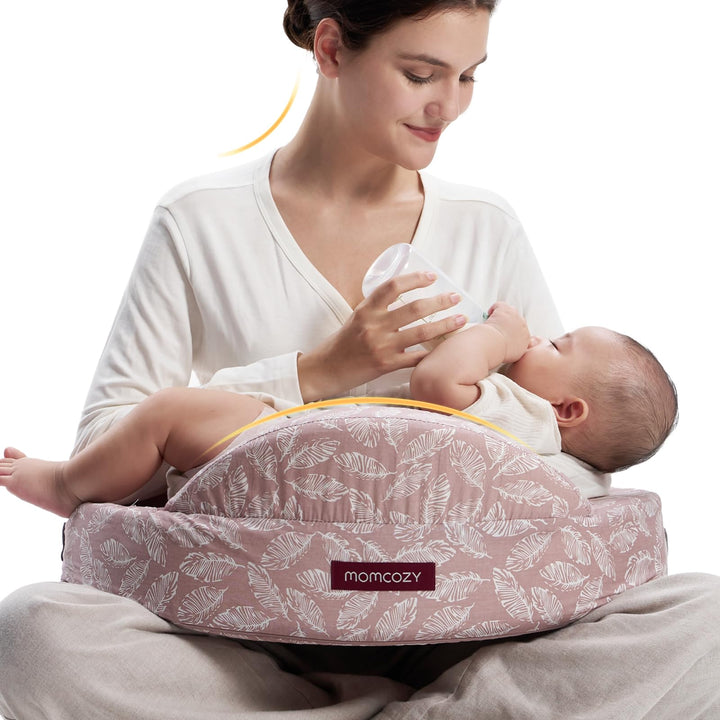 Momcozy Memory-Schaum Stillkissen mit Sicherheitsumrandung – Ergonomisches Still- und Lagerungskisse