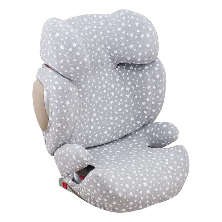 JYOKO Kids Bezug kompatibel mit Cybex Solution Q2 Fix, Q3, Cybex Z Fix, Gb Elian (White Star), WHITE