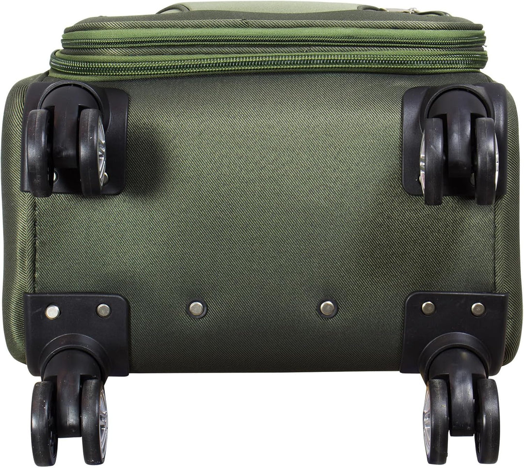 Trendyshop365 Weichgepäck Koffer-Set 3-teilig Maribor 4 Rollen Zahlenschloss Grün Kofferset 3 teilig