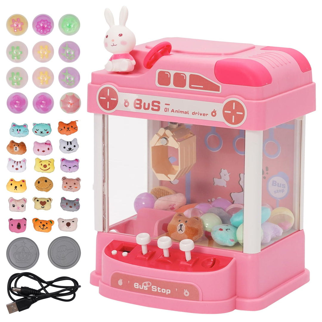 Mini Greifmaschine Candy Doll Mit Lenkrad Gachapon Grabber Süssigkeiten Greifautomat mit Münzschiebe