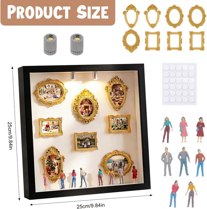 DIY Mini Museum Silhouette Box,Neu Kreatives Erinnerungsdisplay Kit,Minis Vintage Bilderrahmen Mit G