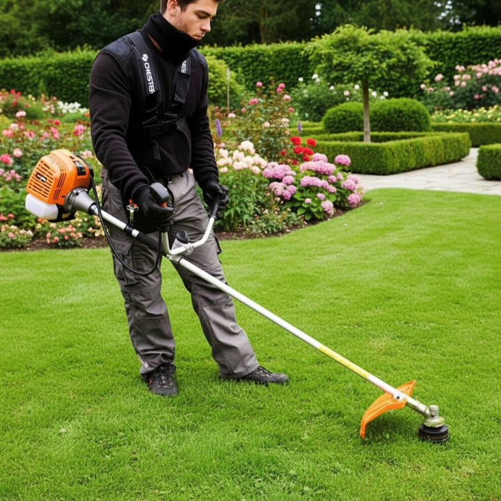 Freischneider mit Benzinmotor 52 cm³ - 3 Klingen + 1 Doppelfadenkopf - Chester