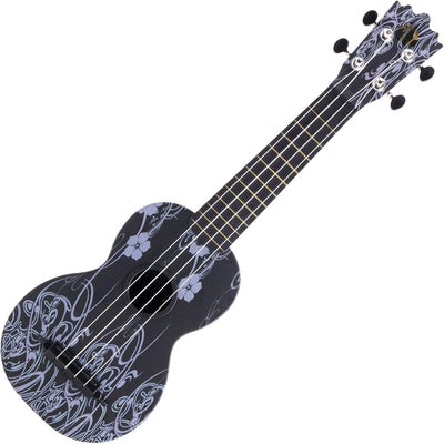 Classic Cantabile BeachBuddy "Black Beauty" Sopran Ukulele aus ABS Material (Uke, Hawaii Gitarre, PV