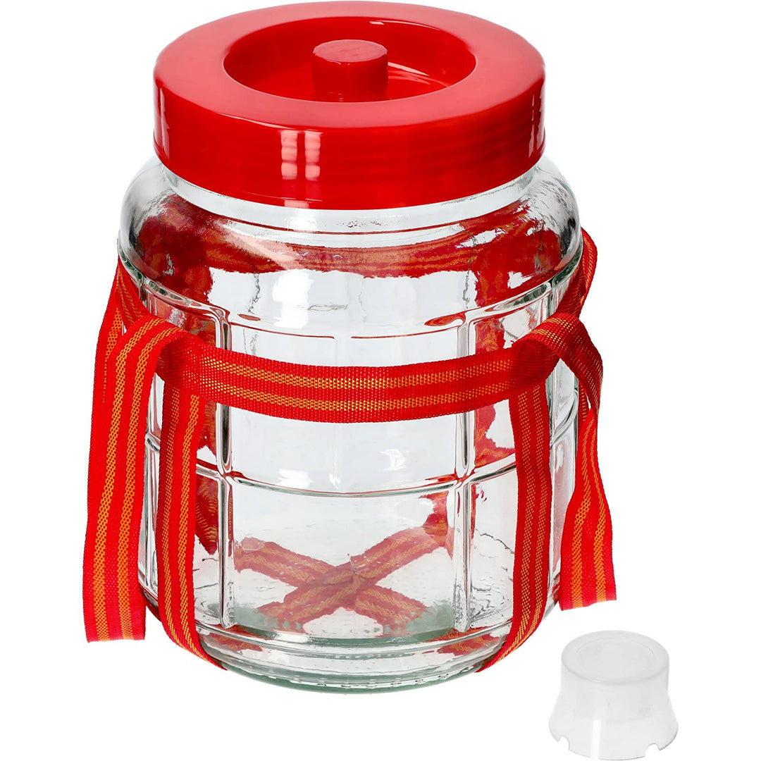 Browin 5L Gärbehälter aus Glass Glasballon mit Gäraufsatz, für Wein, Bier, Maische Weck, Weinballon