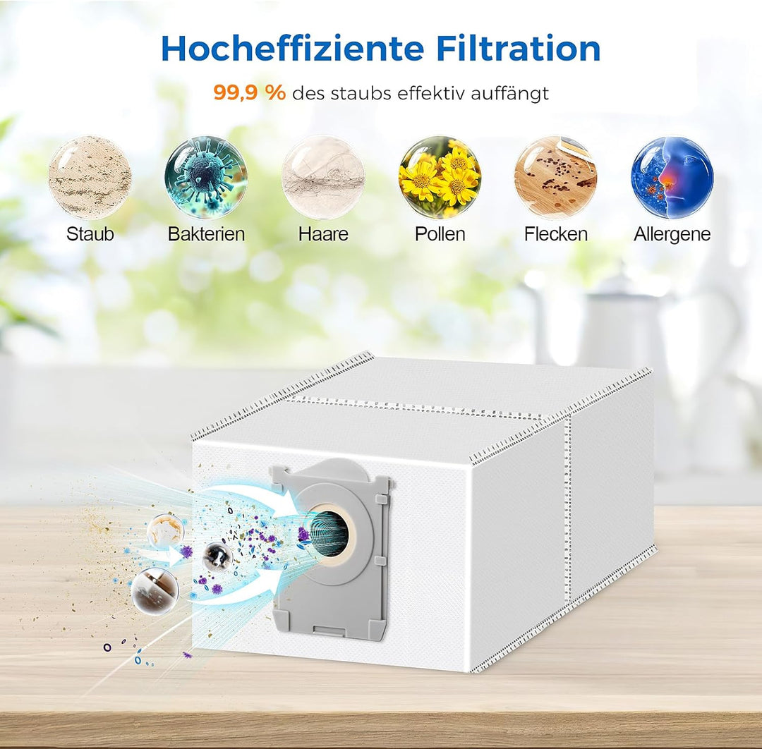 12 Stück Staubbeutel für Ecovacs Deebot X8/X9 Pro Omni/X8/X9 OMNI/X11 Pro Omni/T80 Pro Omni/T50/T50