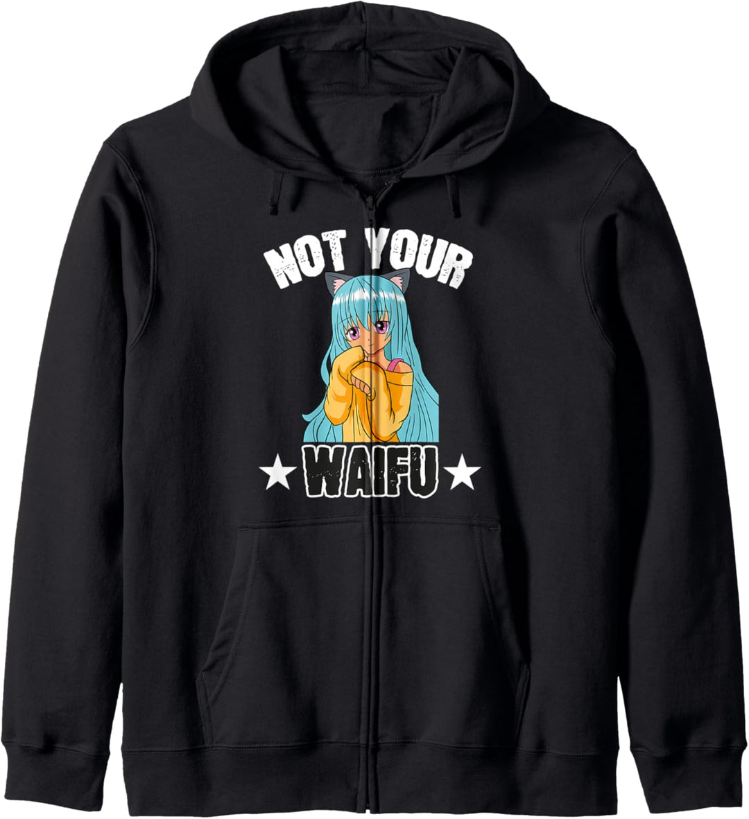 Anime Waifu Material Hentai Manga Comics Tee Ahegao Cosplay Kapuzenjacke