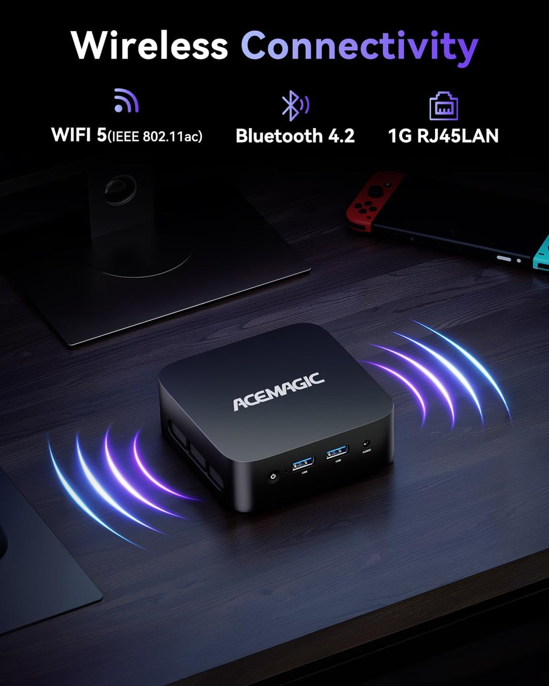 ACEMAGICIAN V1 Mini PC W11 PRO,Ιntel Alder Lake-N97(Beat N200,Bis zu 3,6 GHz),16 GB DDR4 512 GB SSD