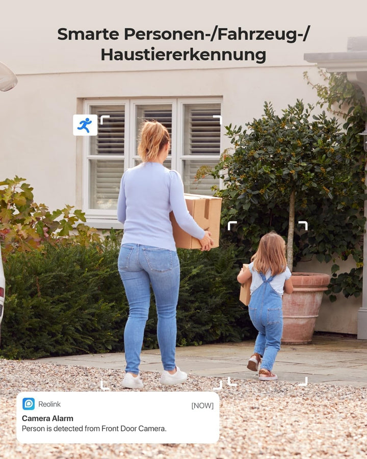 Reolink 4K PoE Überwachungskamera Aussen mit 180° Pan, Spotlight, Farbnachtsicht, Auto-Tracking, Sma