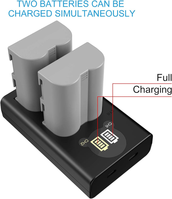 HOSAN en-EL3 EN-EL3E Ersatz-Akku, 1650 mAh, kompatibel mit Nikon EN-EL3E Nikon D50 D70 D70s D80 D90