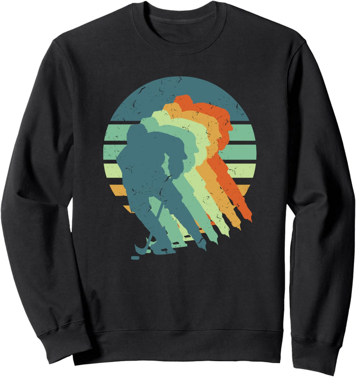 Eishockey, Retro, Vintage, Sportfans, Hockeyspieler Sweatshirt