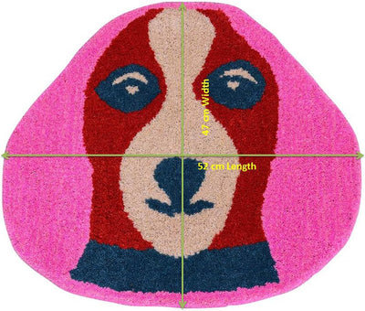 Purpledip Door Mat Dog Shape: Thick, Soft, Non-skid Floor Carpet Rug(10749)