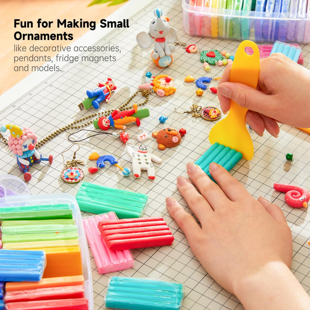Shuttle Art Polymer Clay Set, 112 Knete Set, Modelliermasse ofenhärtend, Ton mit 112 Farben Backknet