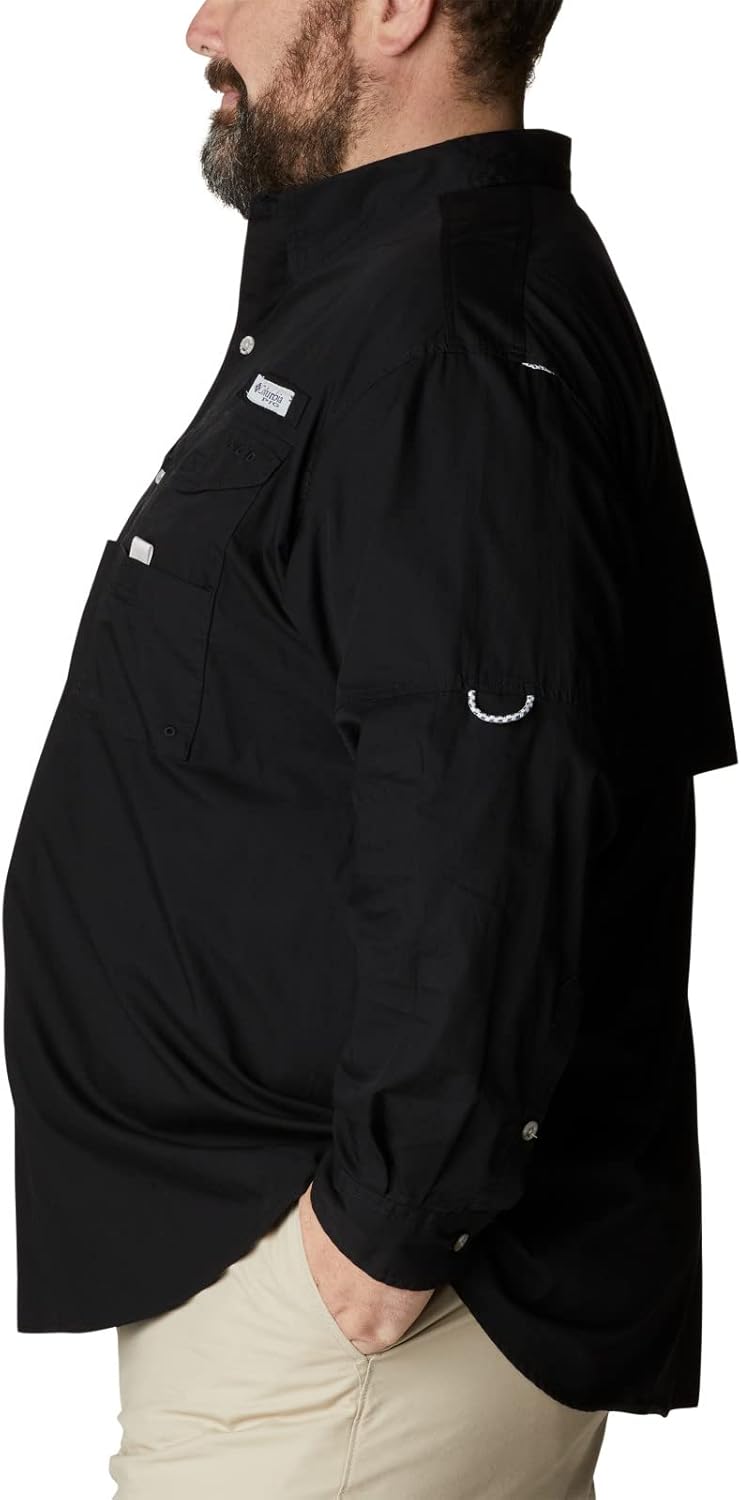 Columbia Herren PFG Bonehead Langarmshirt, Baumwolle, Entspannte Passform Sport-Shirts 3X Schwarz, 3