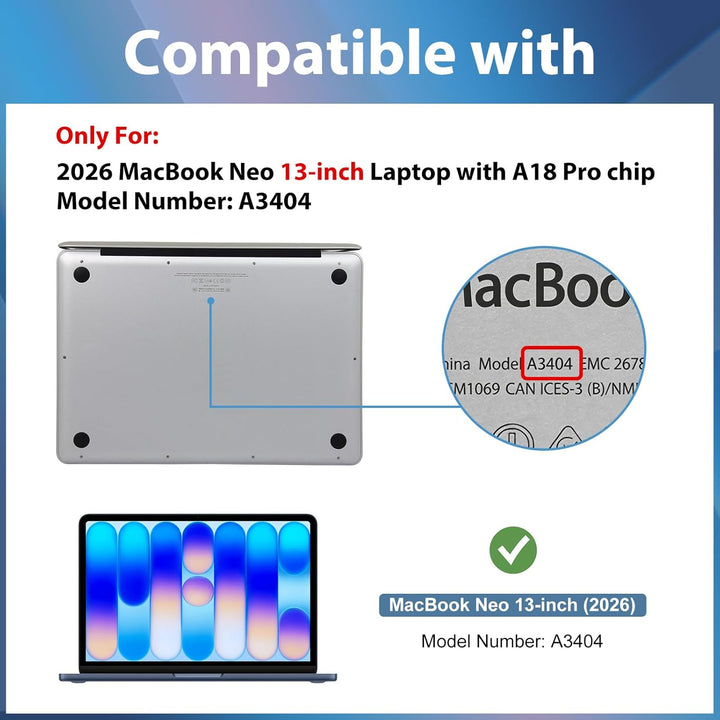 ProCase 2 Stück Displayschutzfolie für 13" MacBook Neo 2026, 9H Gehärtetes Panzer Glas Schutzfolie f
