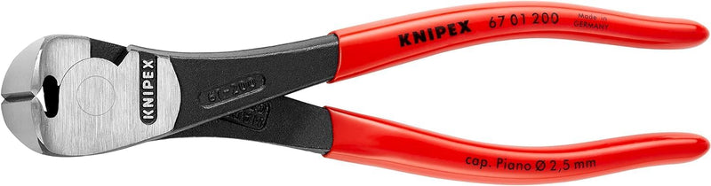 Knipex Kraft-Vornschneider schwarz atramentiert, mit Kunststoff überzogen 200 mm 67 01 200 200 mm at