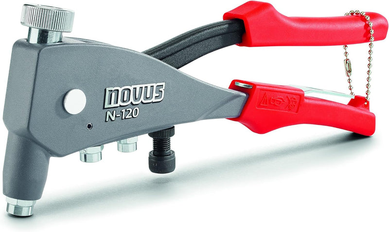 Novus Blindnietmutterzange N-120 Universal, 1-Hand-Bedienung, Nietmutternzange aus Aluminium, integr