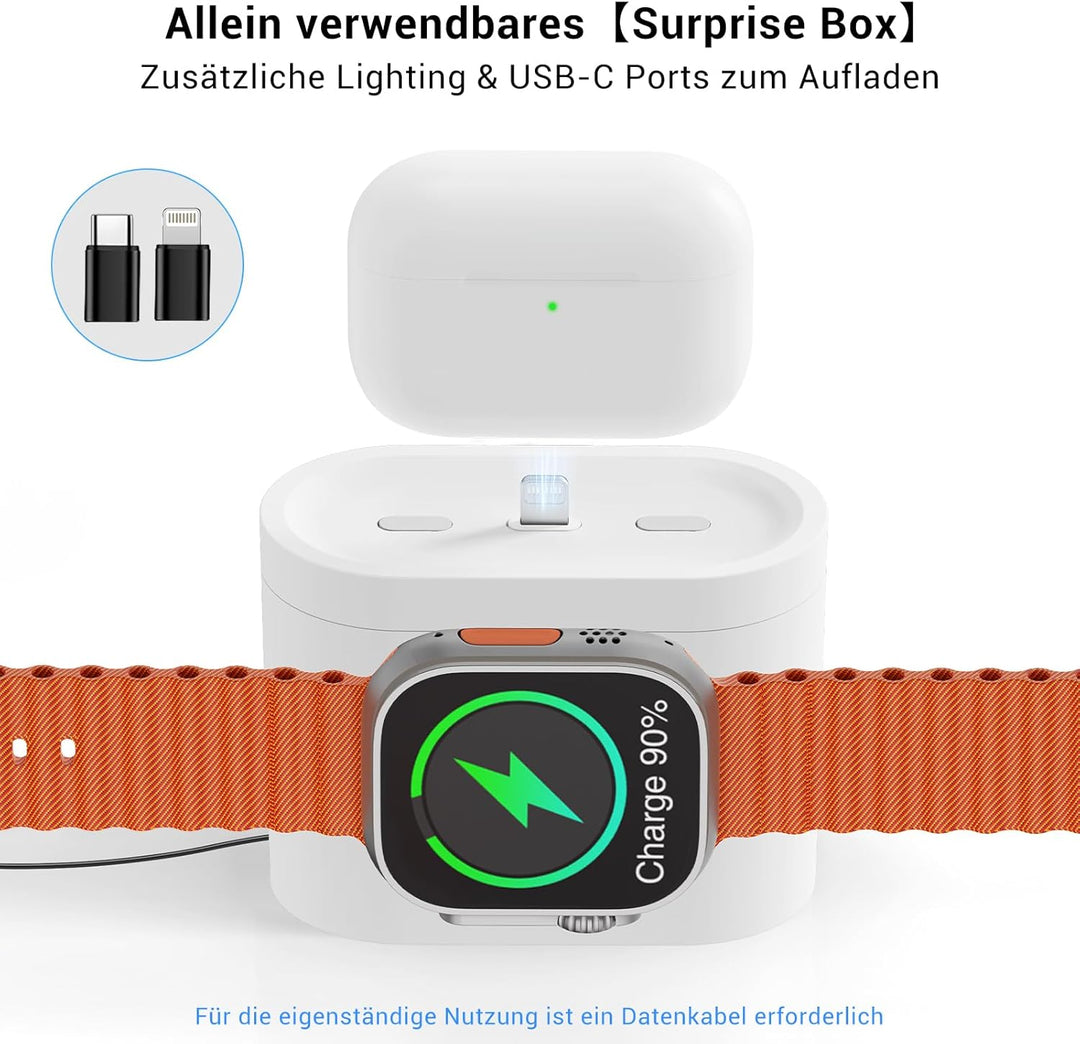 COLSUR 5 in 1 Ladestation für Apple Watch iPhone Airpods,15W Schnell Wireless Charger für iPhone 17/