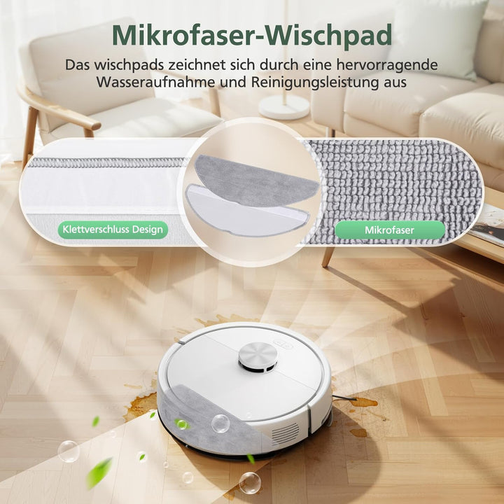 20 Stück Zubehör Ersatzteile für Roborock Q7 M5/Q7 M5+/Q7 L5/Q7 L5+ Saugroboter, 2 Rollenbürste, 4 H