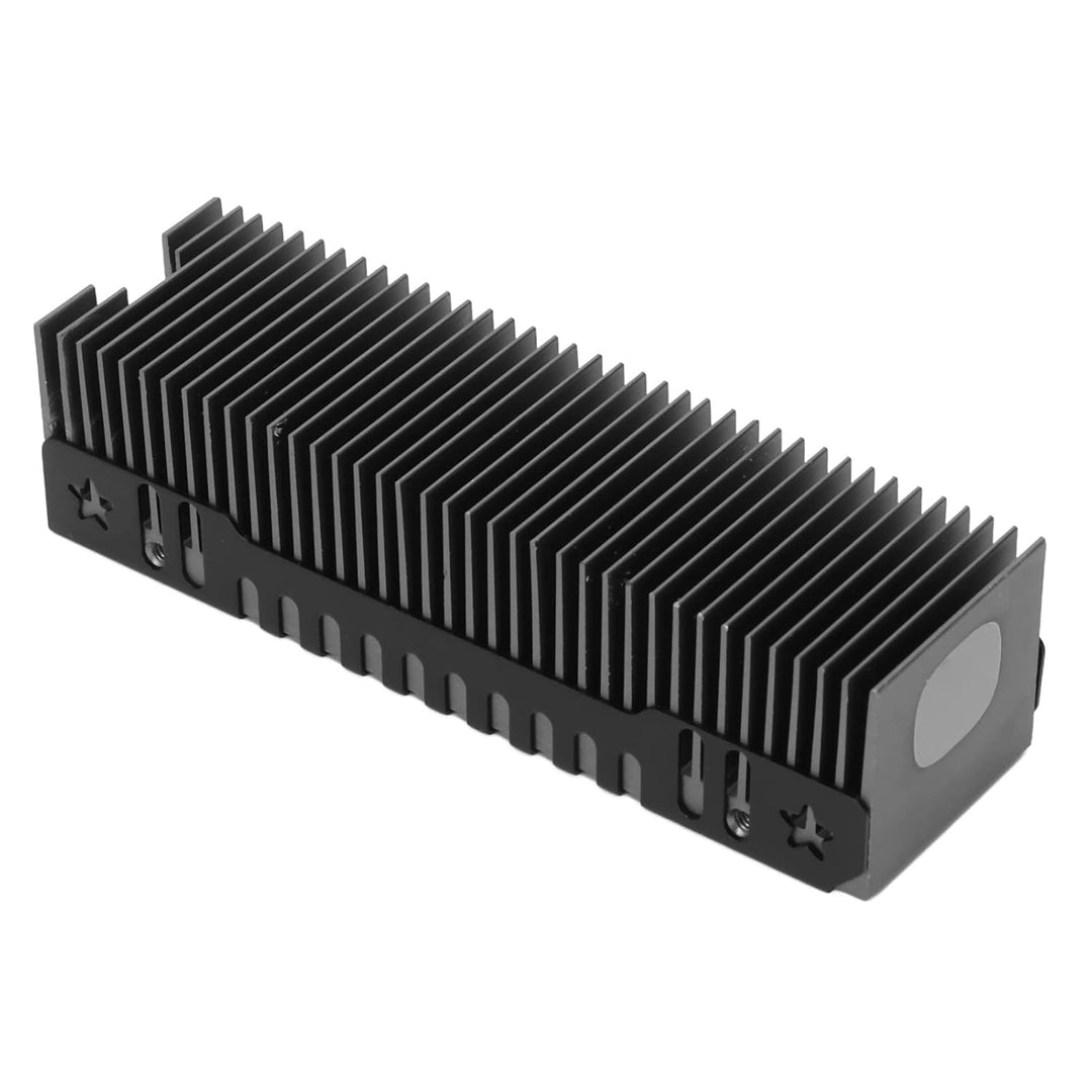 M.2 2280 SSD Kühlkörper, 38 Kühlrippen Leistungsstarker SSD Kühlkörper mit Wärmeleitpad, Mg Aluminiu