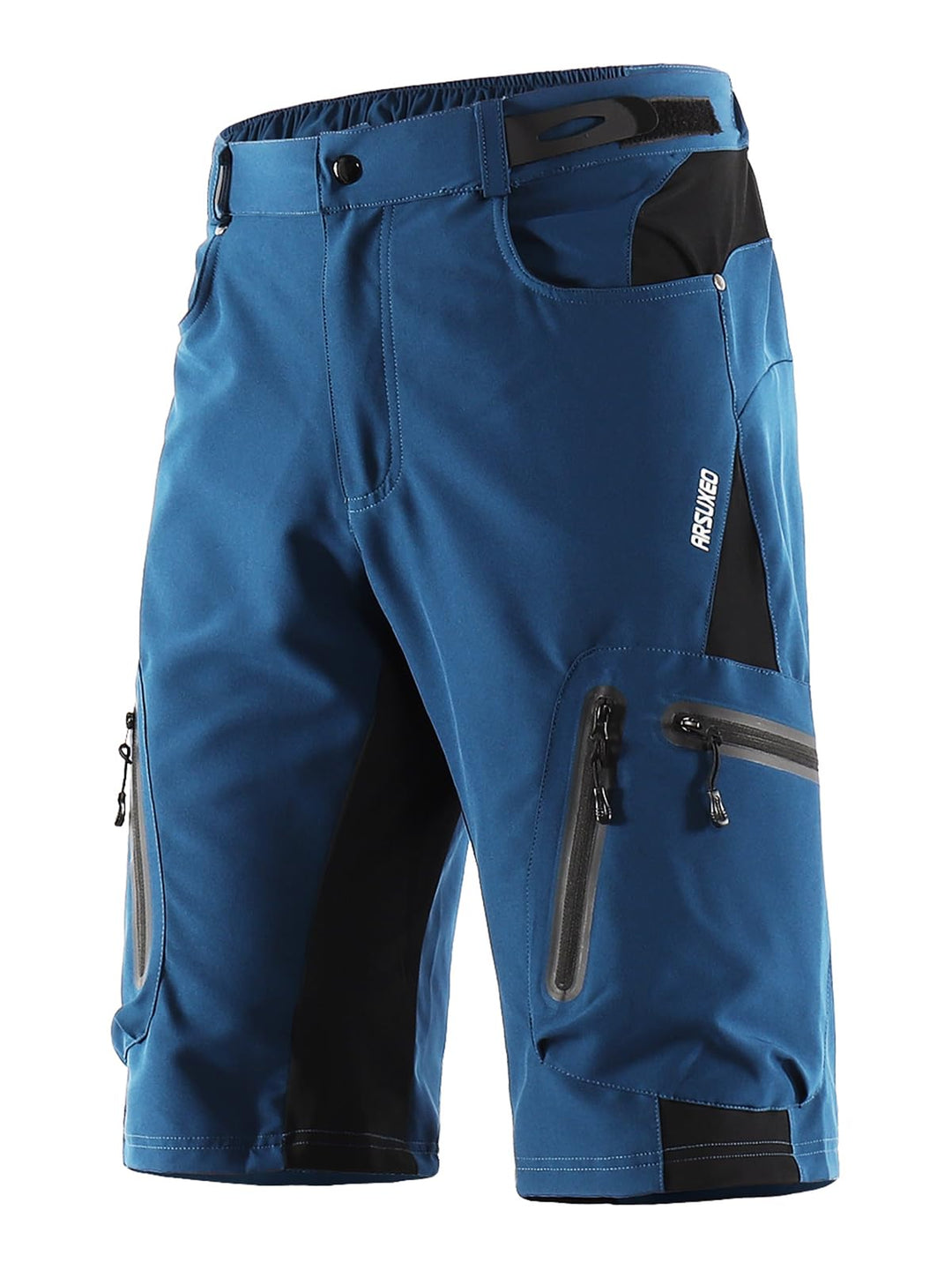 ARSUXEO Herren Radhose Loose Fit MTB Shorts Wasserabweisende Outdoor Sporthose mit 7 Taschen 1202 M