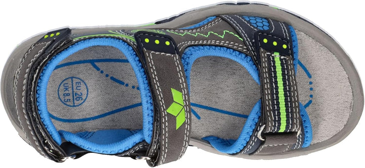 Lico Jungen Emil V Sandalen 30 EU Grau Blau Lemon, 30 EU Grau Blau Lemon