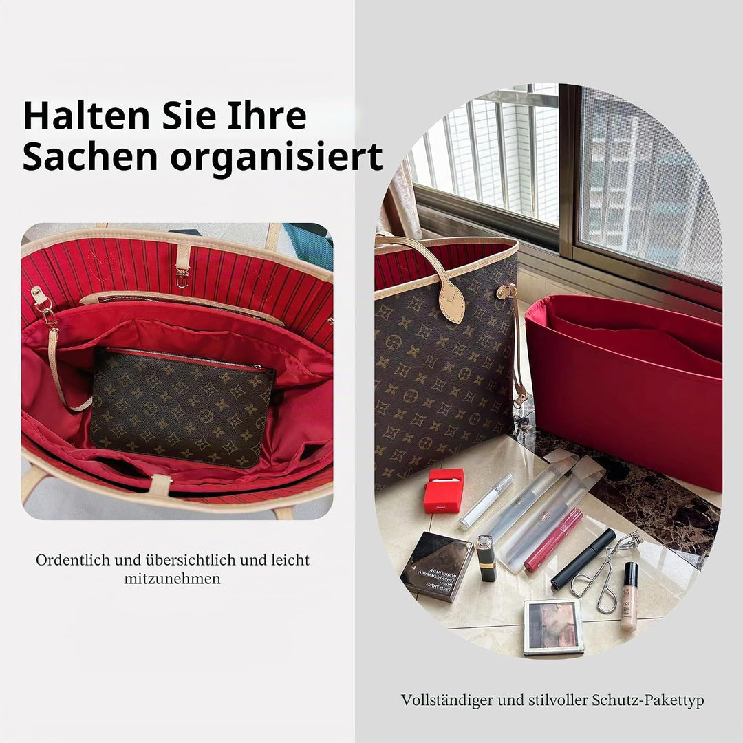 DGAZ Handtaschen Organizer Einsatz für LV Neverfull PM/MM/GM Taschen, Seide Tasche in Tasche Organiz