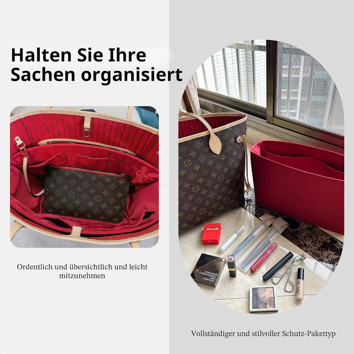 DGAZ Handtaschen Organizer Einsatz für LV Neverfull PM/MM/GM Taschen, Seide Tasche in Tasche Organiz