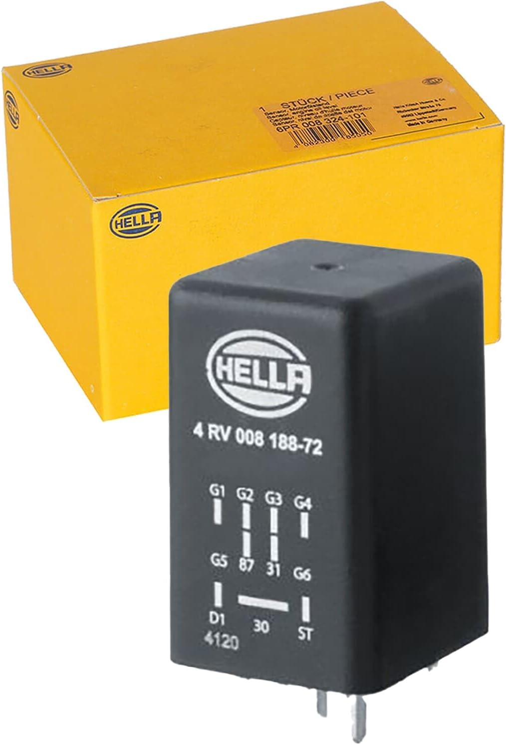 HELLA 4RV 008 188-721 Steuergerät, Glühzeit - 12V - 9-polig - nachglühfähig - Zylinderanzahl: 4