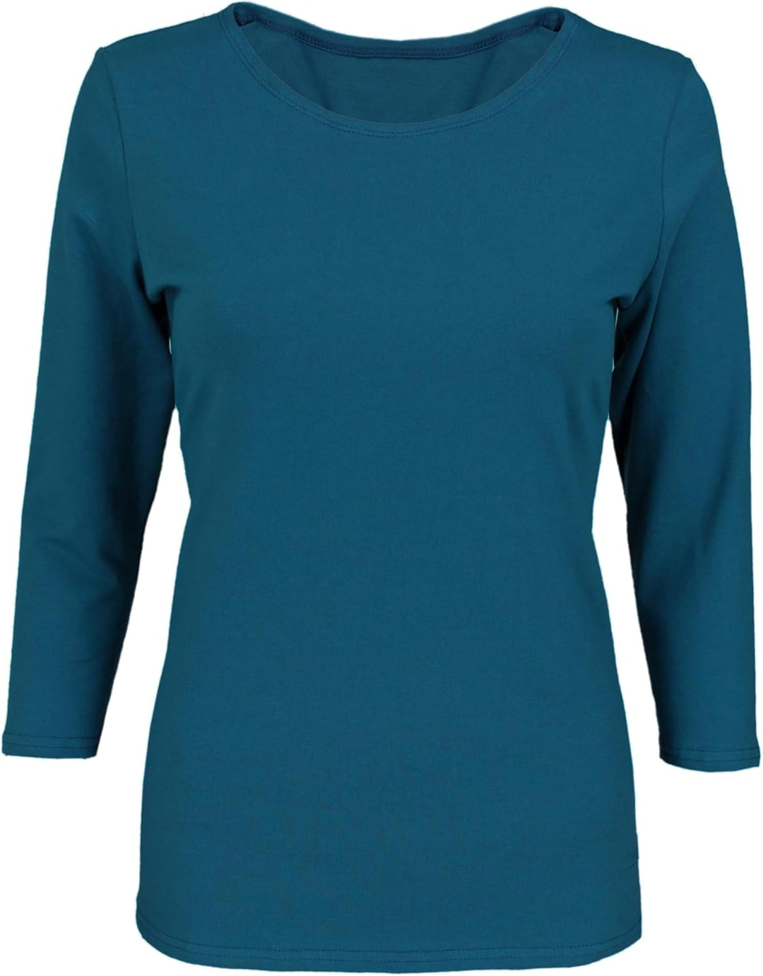 Damen Shirt 3/4 Arm mit Rundhals S Petrolgrün, S Petrolgrün