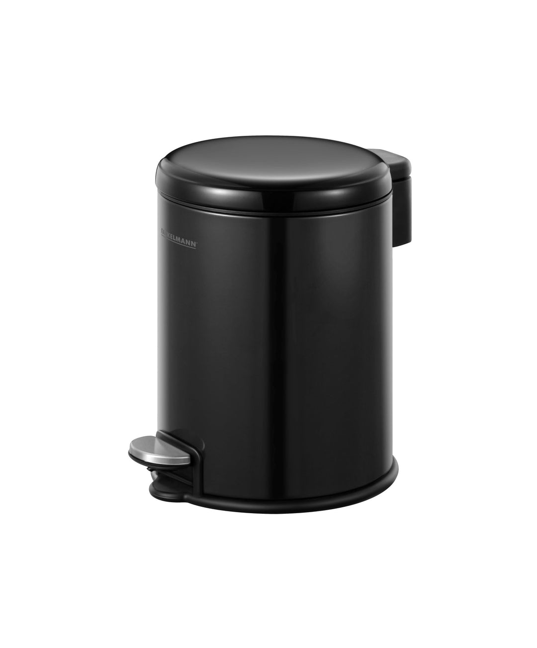 Fackelmann MILANO Pedal-Abfallsammler 3L Black mat – Eleganter Abfalleimer in Schwarz matt, integrie