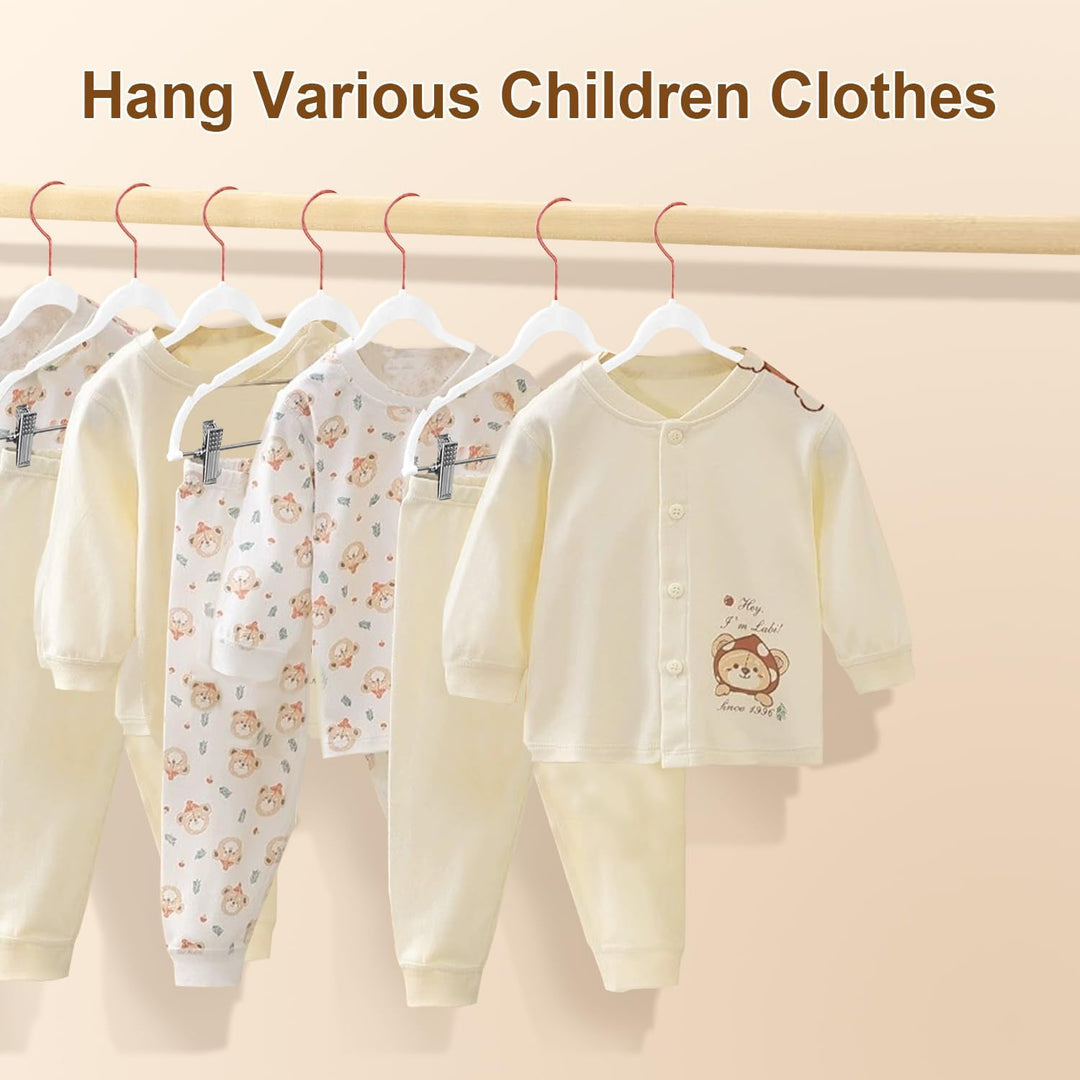 Baby-Kleiderbügel mit Clips, 14 Stück KinderKleiderbügel aus Samt, Strapazierfähige Kleiderbügel, ru