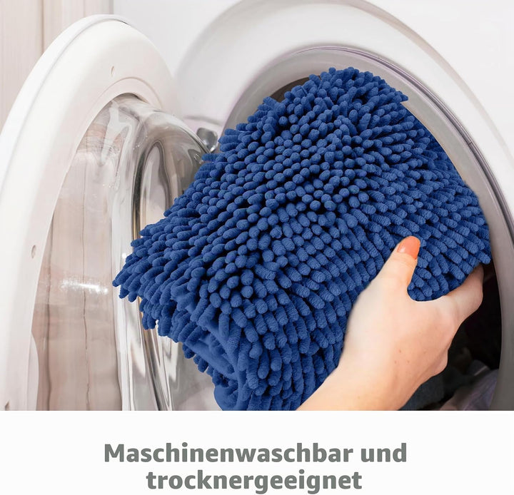 FCSDETAIL rutschfeste, Hochflor Badteppiche 50 x 80 cm, Maschinenwaschbare Badematte, Badvorleger mi