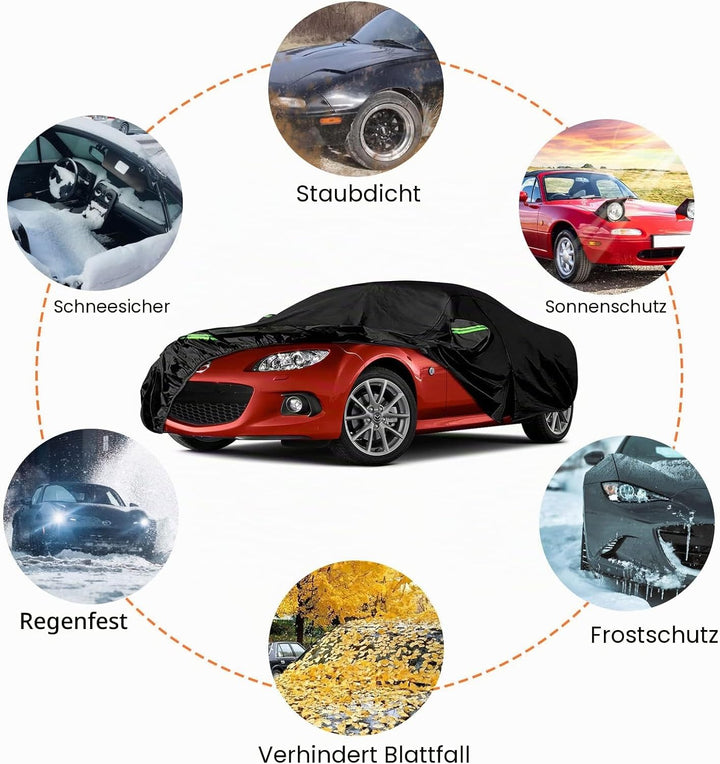wasserdichte Autoabdeckung Ersatz für Mazda Miata/MX-5 1998–2023 6 Schichten Autoplane Allwetter-Mia