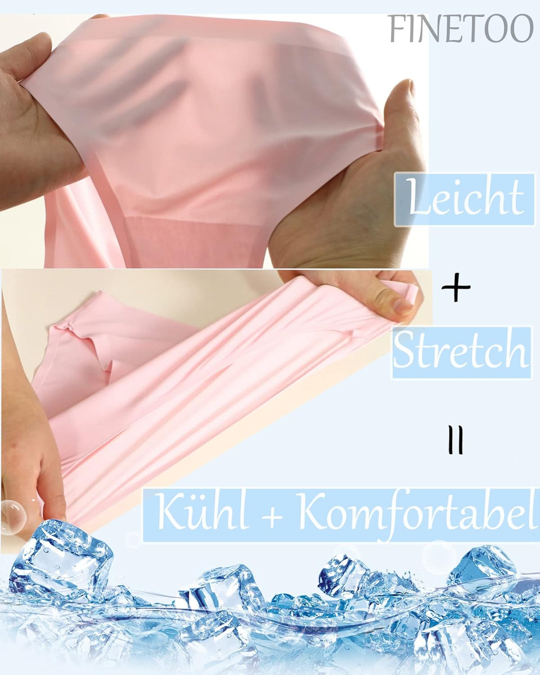 FINETOO 5er Pack Seamless Slips Damen Nahtlose Unterwäsche Unterhosen Nahtlo Hipster Unsichtbare Fra