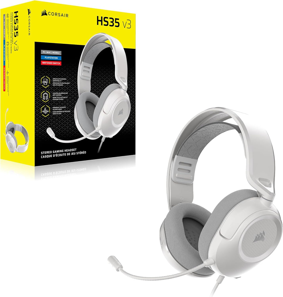Corsair HS35 V3 Gaming-Headset, kabelgebunden, mit Mikrofon, PC/PS5/PS4/Switch/Xbox/Mac, leicht und