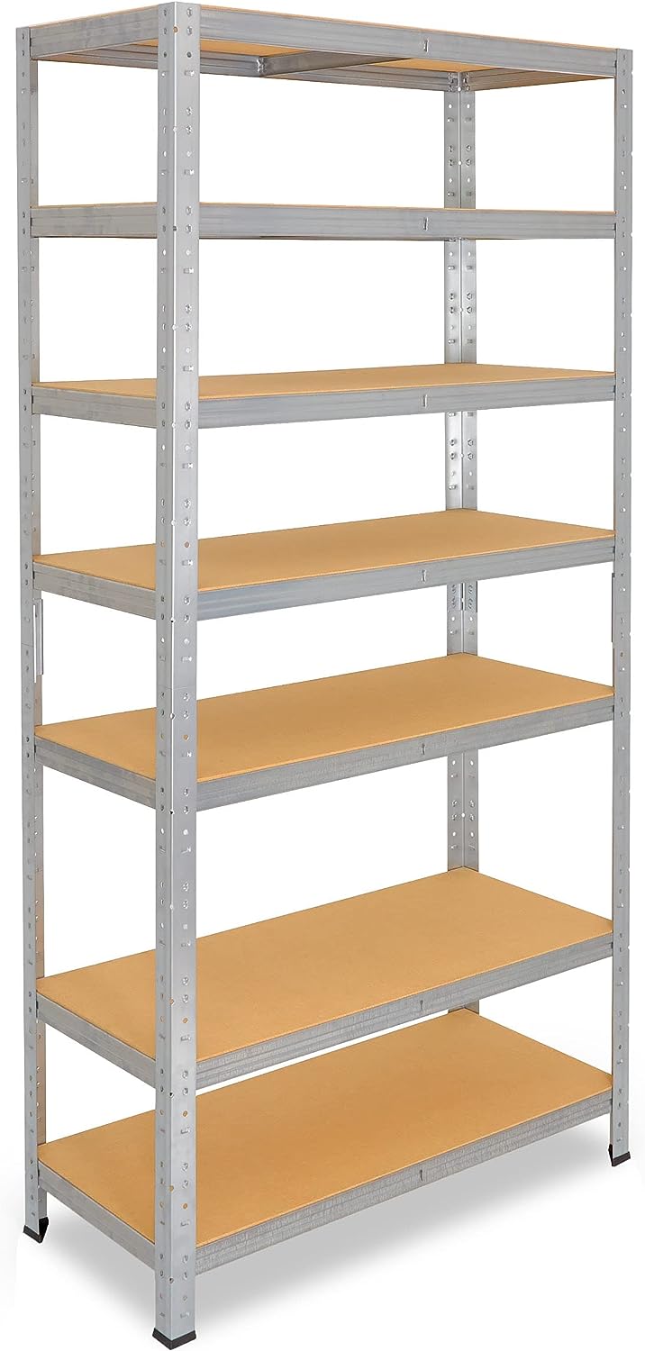 shelfplaza® 180x40x60cm Home Schwerlastregal verzinkt/Metallregal mit 7 Böden/Kellerregal Metall, Ga