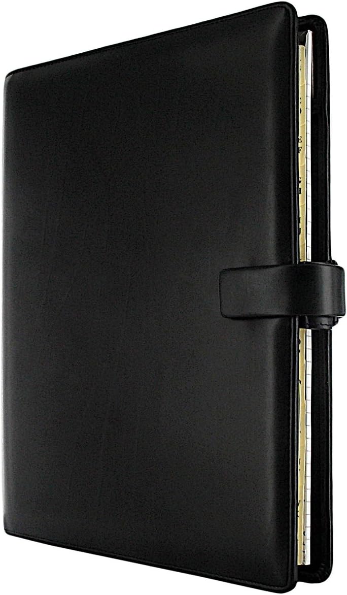 Filofax Metropol Persönlicher Organiser A4 schwarz & 292905 Notizpapier A4, kariert, weiss Bundle mi