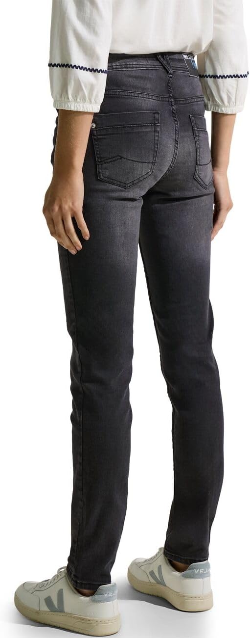 Cecil Damen Loose Fit Denim 28W / 32L Authentic Black Wash, 28W / 32L Authentic Black Wash
