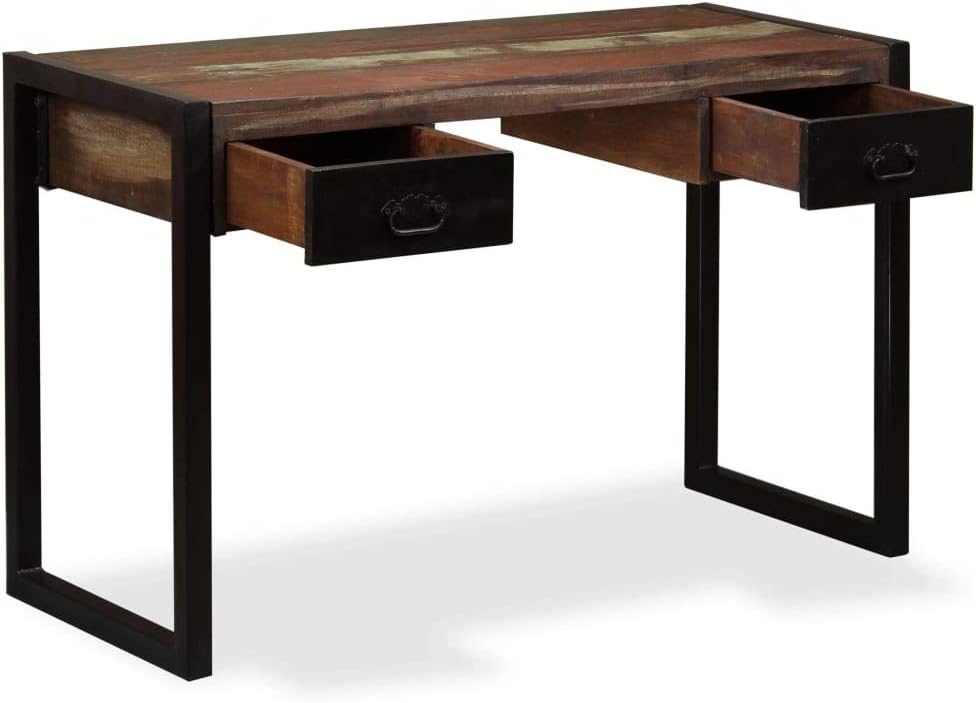 Vintage Schreibtisch mit 2 Schubladen, Computertisch, Schreibpult, Homeoffice, Büro, Arbeitszimmer,