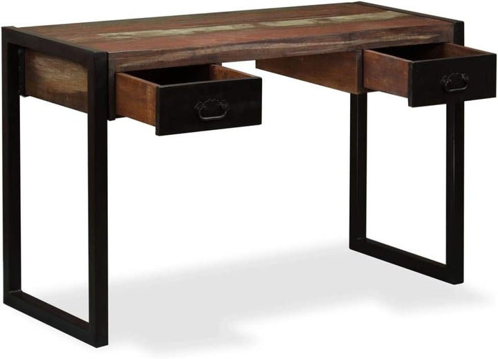 Vintage Schreibtisch mit 2 Schubladen, Computertisch, Schreibpult, Homeoffice, Büro, Arbeitszimmer,