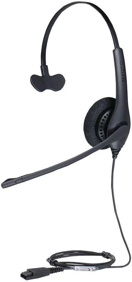 Jabra Biz 1500 Quick Disconnect On-Ear Mono Headset - Corded Headphone with Noise-cancelling Microph