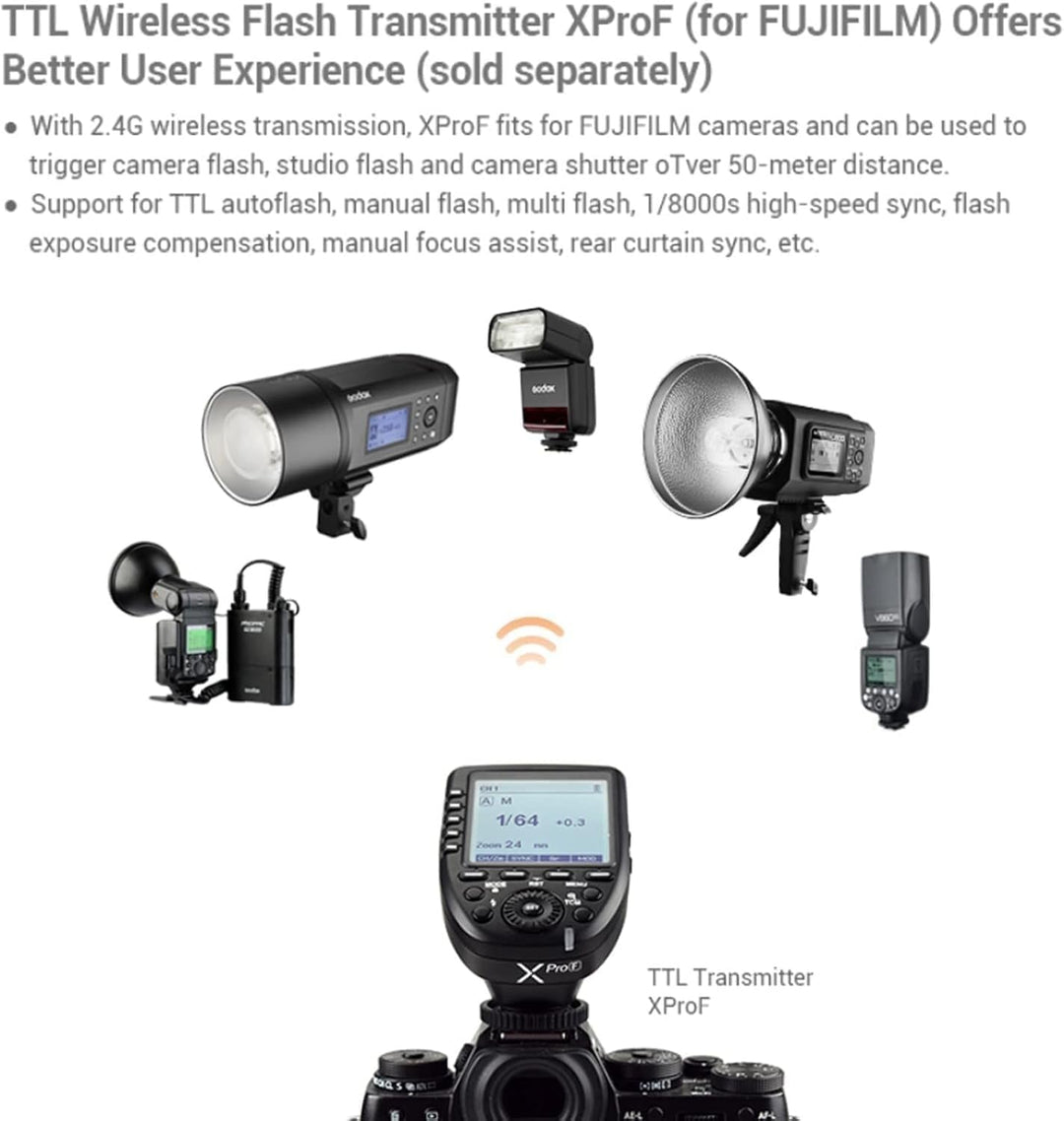 GODOX Speedlite Ving V350F Fuji, Schwarz