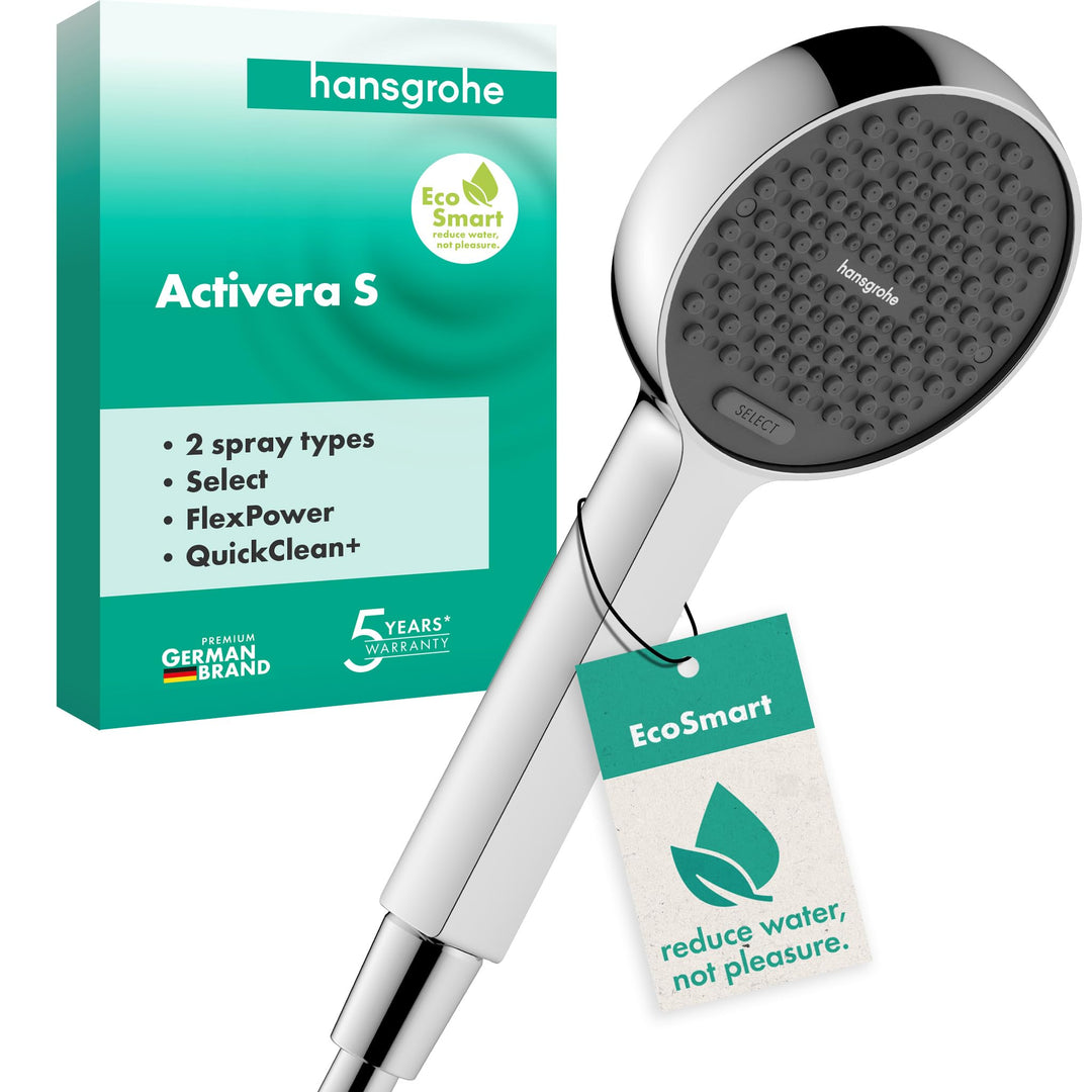 hansgrohe Activera Select S - wassersparender Duschkopf 8 l/min (EcoSmart), Handbrause mit 2 Strahla