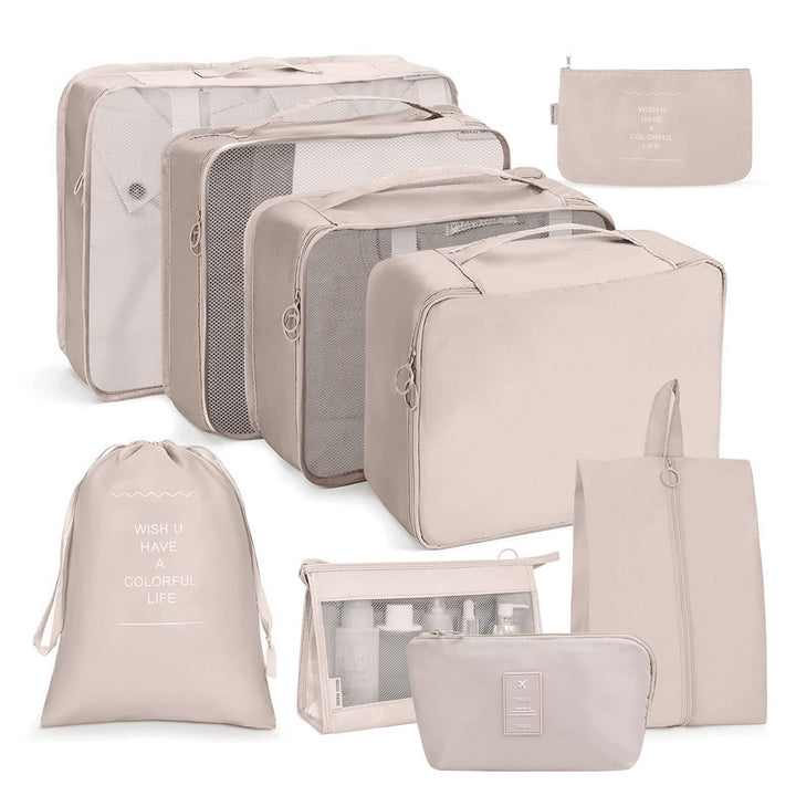 OSDUE Koffer Organizer Set 9-teilig, Packing Cubes, Wasserdichte Reise Kleidertaschen, Packtaschen f