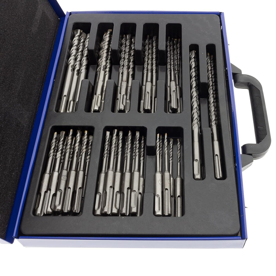 Toolchest SDS Steinbohrer Set 4-12 mm im Metallkoffer | Alle gängigen Grössen von 4 x 110 mm über 10