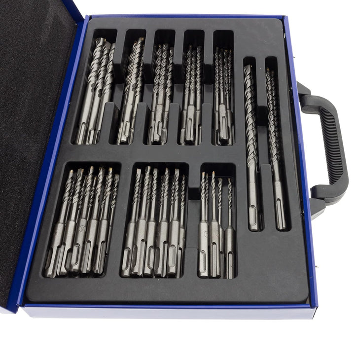 Toolchest SDS Steinbohrer Set 4-12 mm im Metallkoffer | Alle gängigen Grössen von 4 x 110 mm über 10